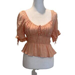 West of Melrose Rushed Crop Top size S